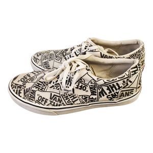Vans Black and White Print Mens Size 12